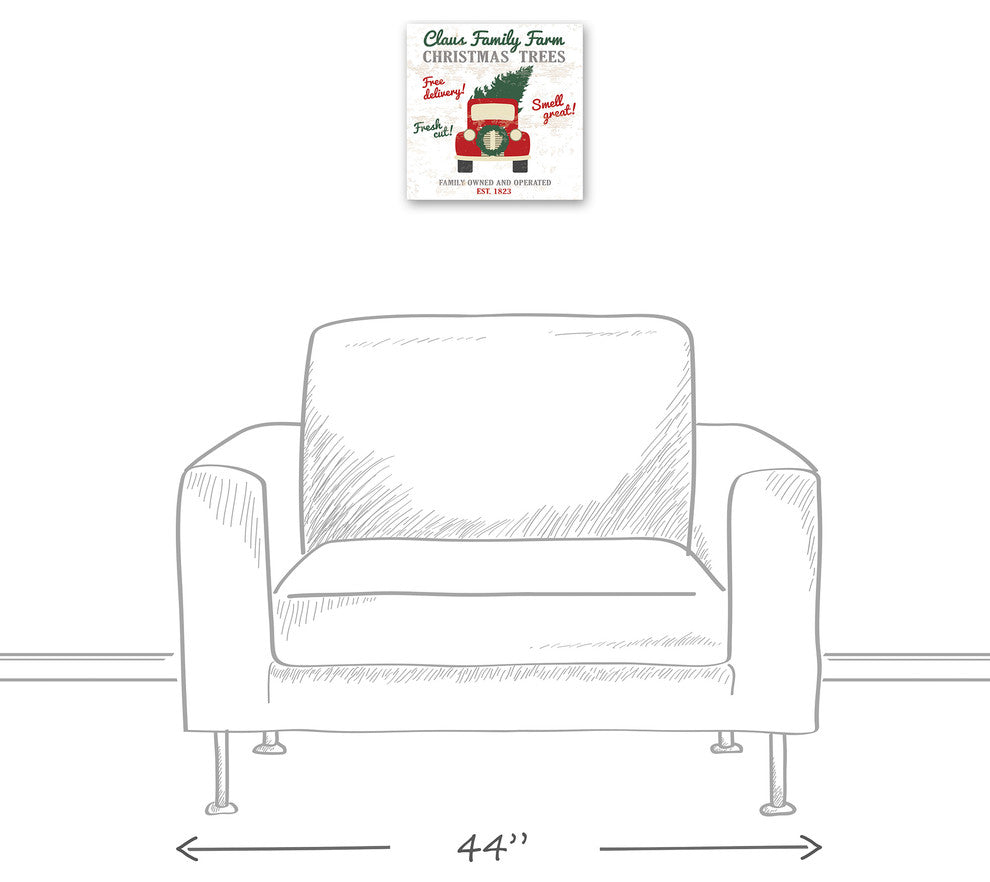 Claus Family Farm 12x12 Canvas Wall Art