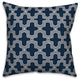 Navy and White Morrocan Tile 16x16 Throw Pillow
