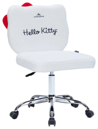 Teddy Fur Swivel Vanity Chair, Pink