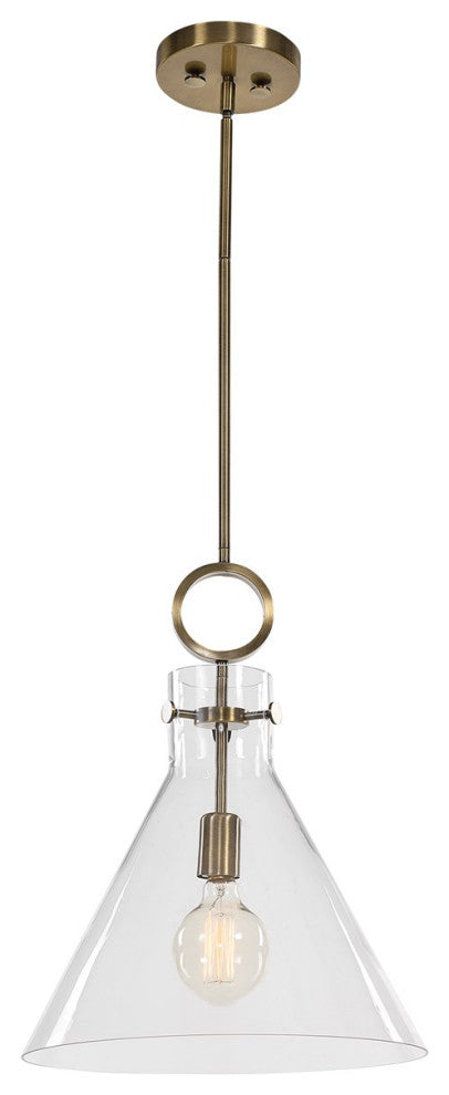 Uttermost Imbuto Funnel Glass 1 Light Pendant 21548