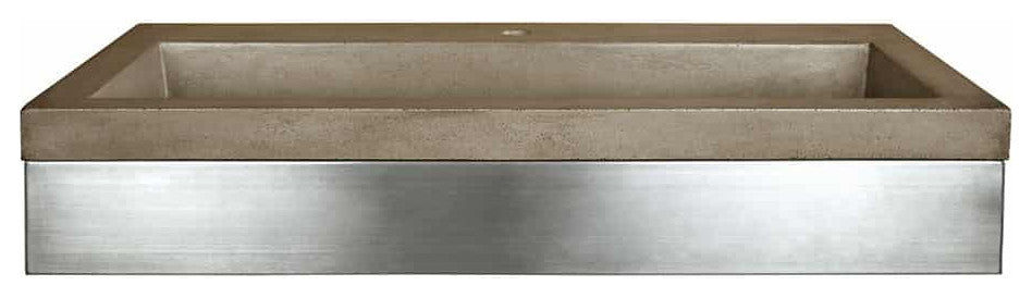 36" Zaca Vanity Base with NativeStone Trough in Earth