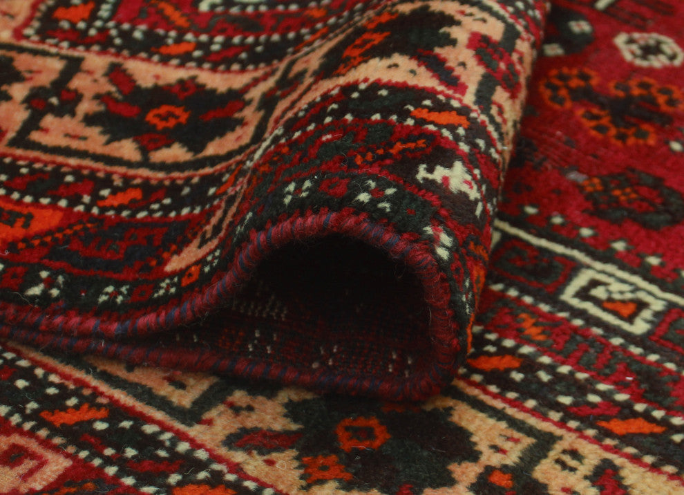 Fine Vintage Distressed Loy Red Rug