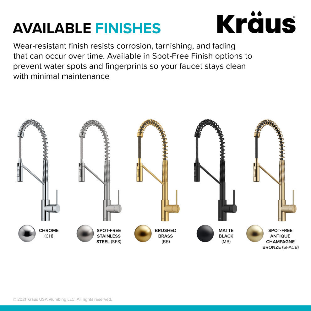 Oletto Commercial Pull-Down 1-Hole Kitchen Faucet, SFS Steel
