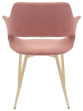 Gigi Pink Velvet Dining Room Chair with Gold Metal Legs - Set of 2