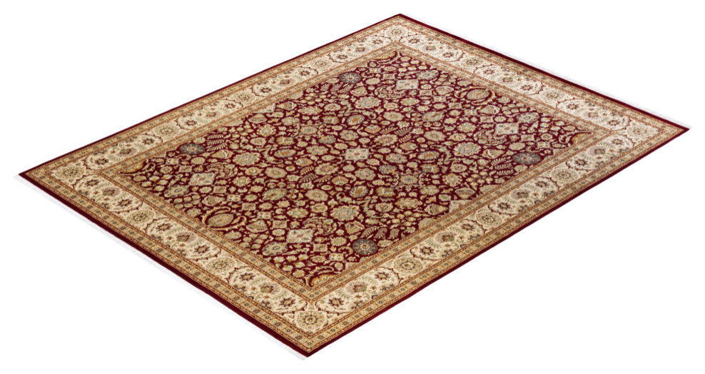 Bhavnagar, One-of-a-Kind Hand-Knotted Area Rug Red, 8'1"x10'5"