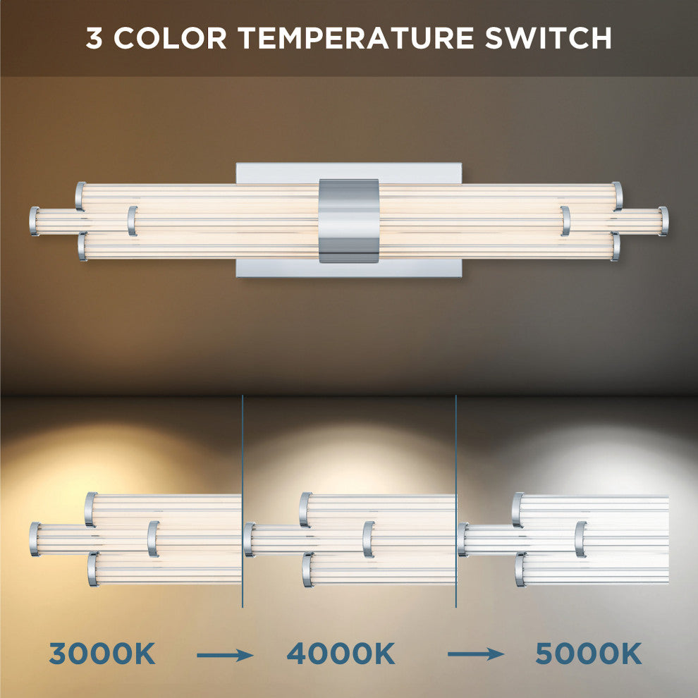 Quoizel PCTAL8624 Talbott 8 Light 24"W LED Bath Bar - Matte Black