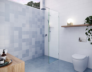 78"x21" Frameless Shower Door Single Fixed Panel, Polished Chrome