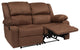 Harmony Series Loveseat with Two Built-In Recliners, Chocolate Brown Microfiber