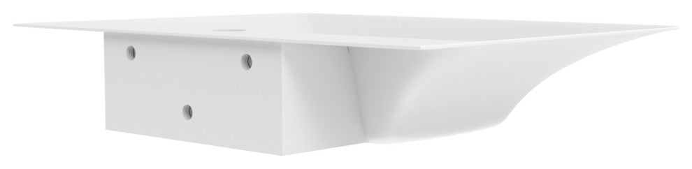 CastelloUSA Carmella Minimalist Wall Mount Bathroom Sink, White, 24''