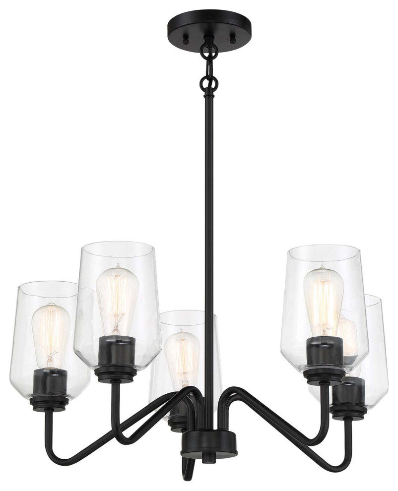 Shayna Chandelier 5  Light  Flat Black