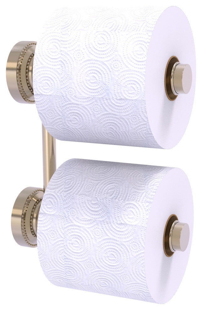 Dottingham 2 Roll Reserve Roll Toilet Paper Holder, Antique Pewter