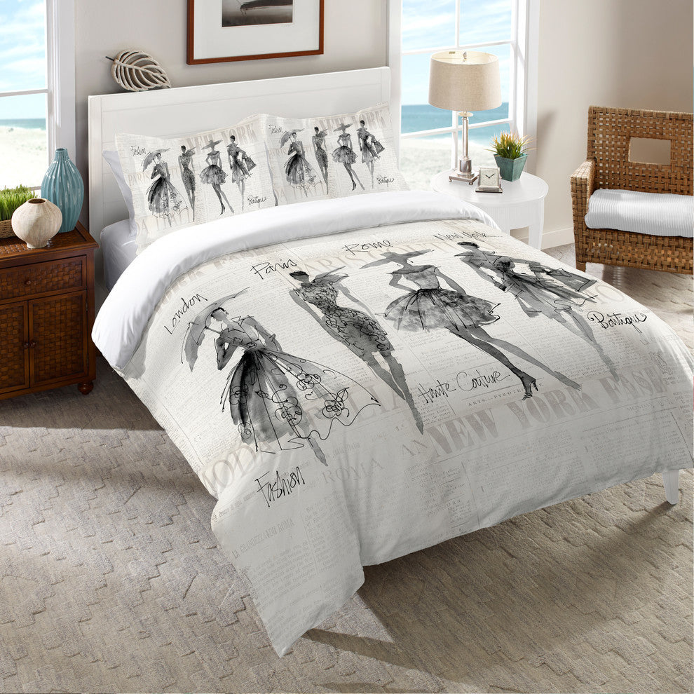 Laural Home Fashion Sketchbook Comforter, Queen