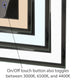 Edison Tri-Color Wall Mounted Backlit LED Bathroom Vanity Mirror, 88"w X 38"h