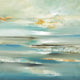 "By The Water III" Art block Framed Canvas, 30"x30"