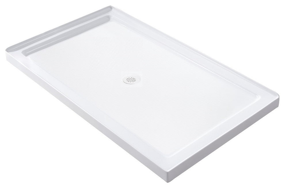 Aston 60"x77.5" Completely Frameless Sliding Shower Door Center Base Stainless