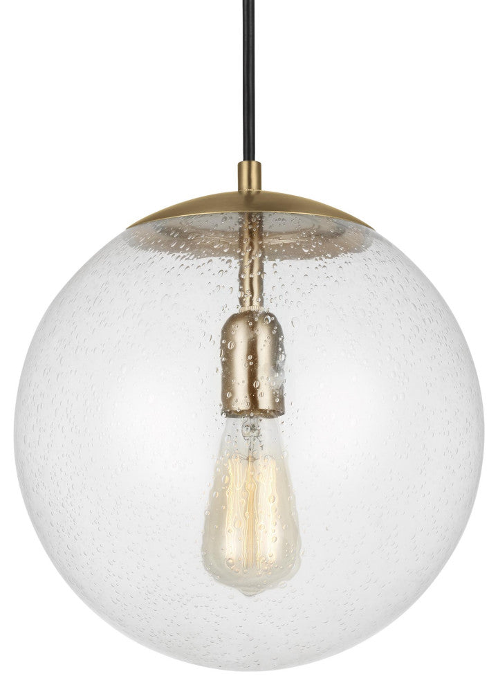 Leo 1-Light Pendant, Satin Brass