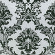 Silk Impressions 2, Contemporary Floral White, Black Wallpaper Sample