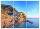 "Manarola Village Cinque Terre Italy" Metal Wall Art, 3 Panels, 36"x28"