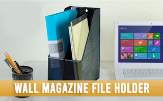 YBM Home Silver Mesh Wall Mount File Holder 12"x10"x3", 2-Pack