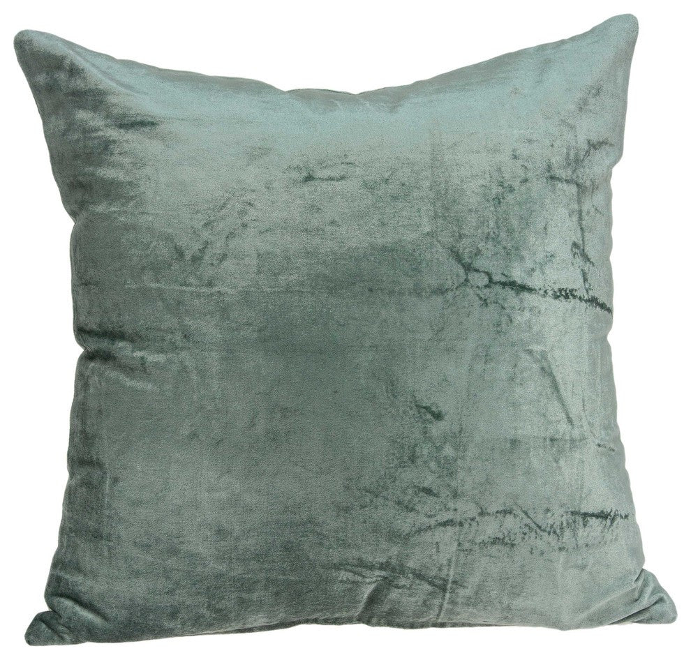 22" X 7" X 22" Transitional Sea Foam Solid Pillow Cover With Poly Insert