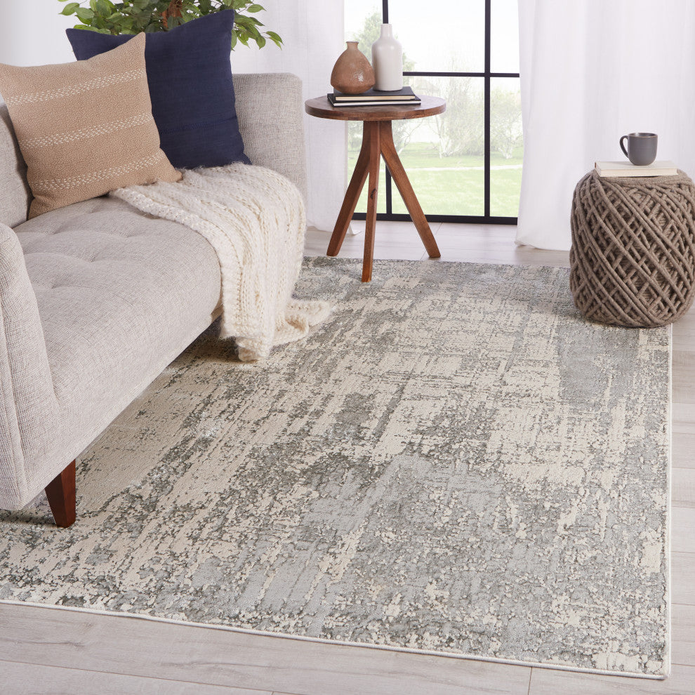 Jaipur Living Calibra Abstract Gray/ Silver Area Rug, 11'8"x15'