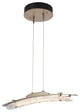 Glissade LED Pendant Soft Gold Clear Glass Standard