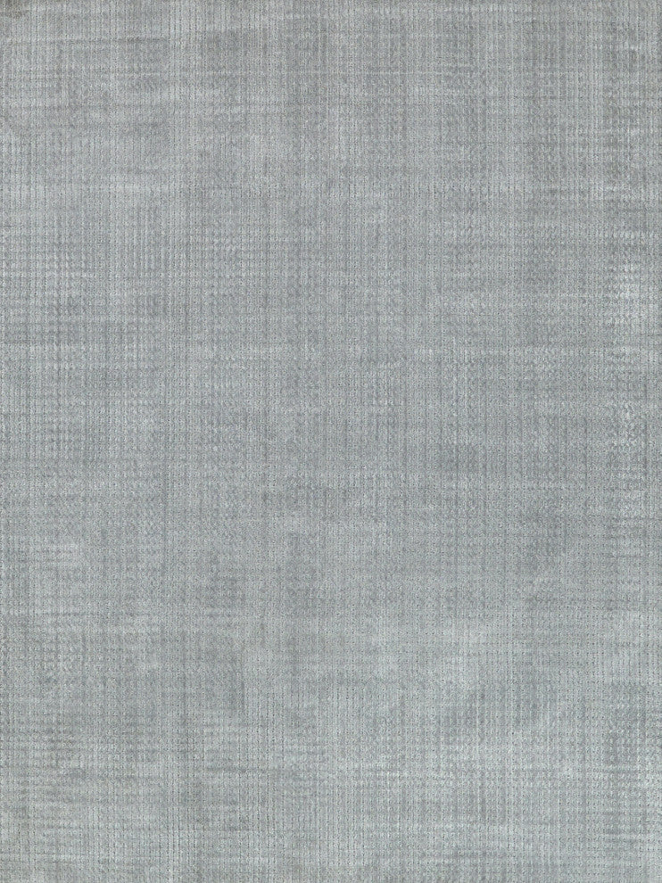 Cabrini Modern Handloomed Silky Nylon Light Silver Area Rug, 2'x3'