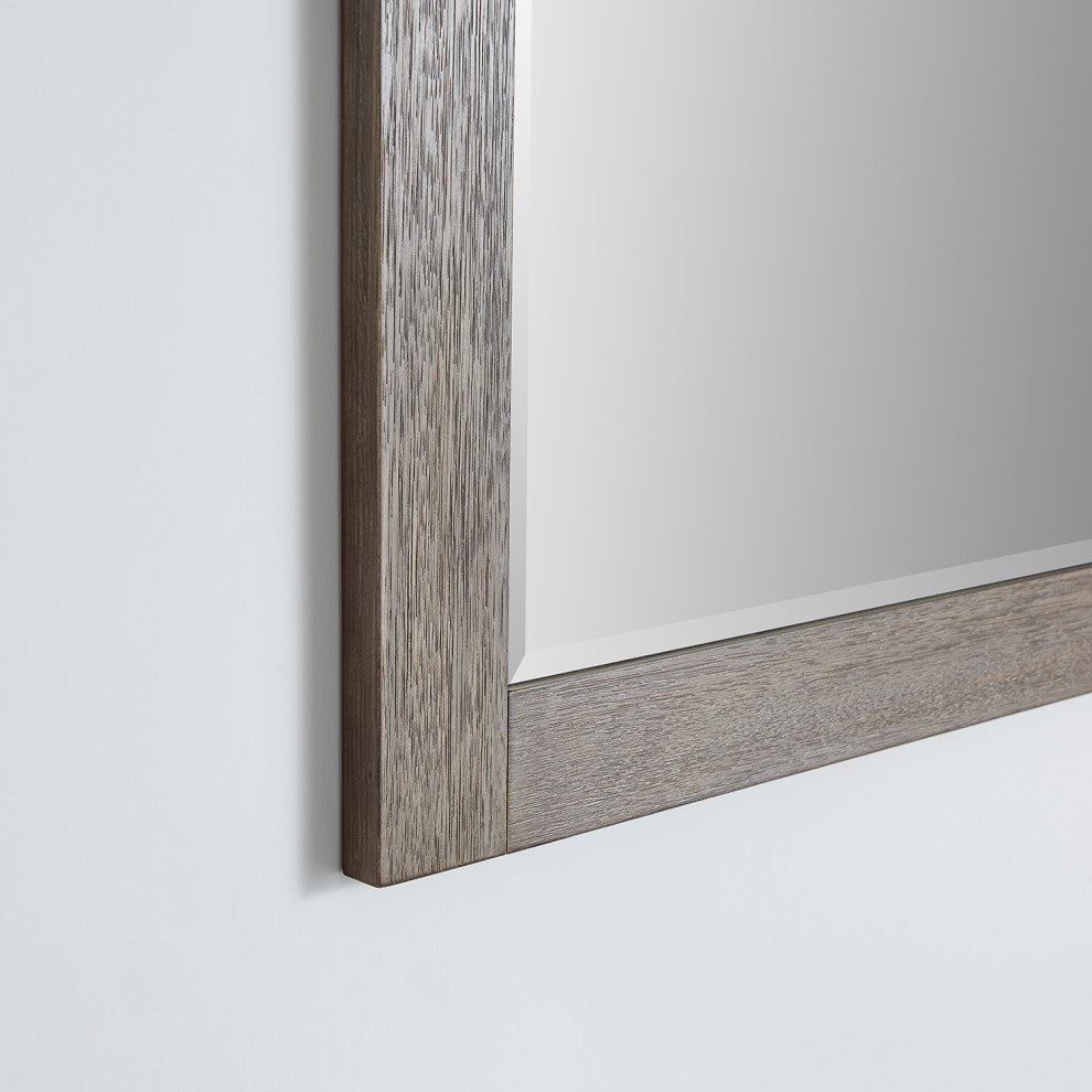 Cortes Rectangular Wall Mount Mirror, Classical Grey, 48"
