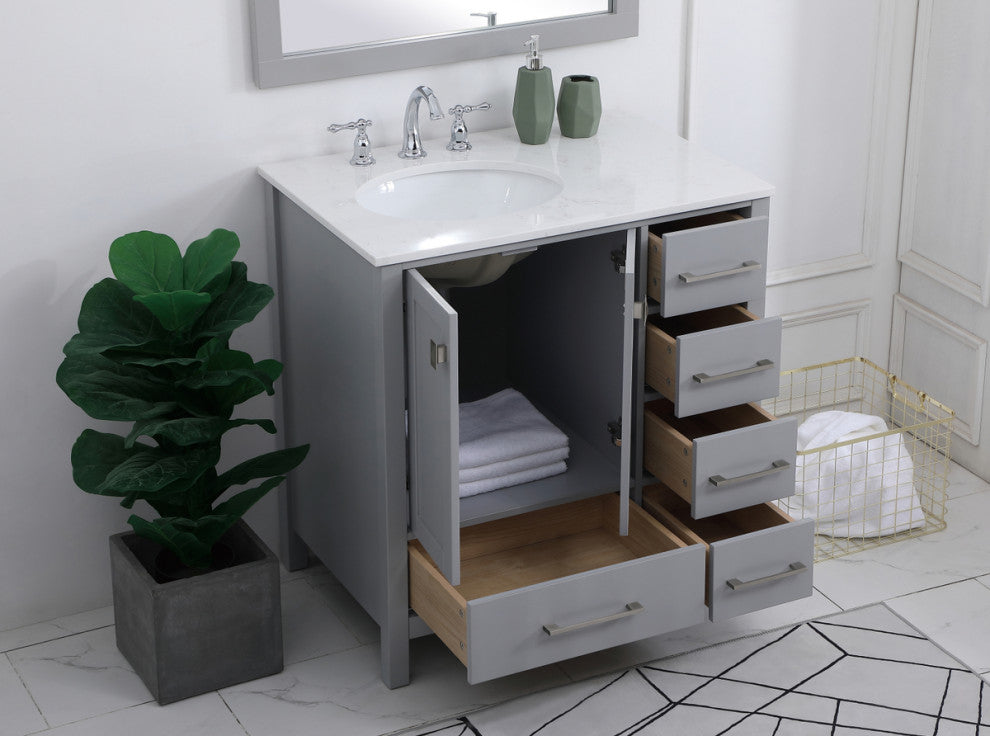 Isabel Grey 32" Single Sink Bathroom Vanity