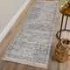 Indoor/Outdoor Marbella MB4 Silver Machine Washable 2'3" x 12' Runner Rug