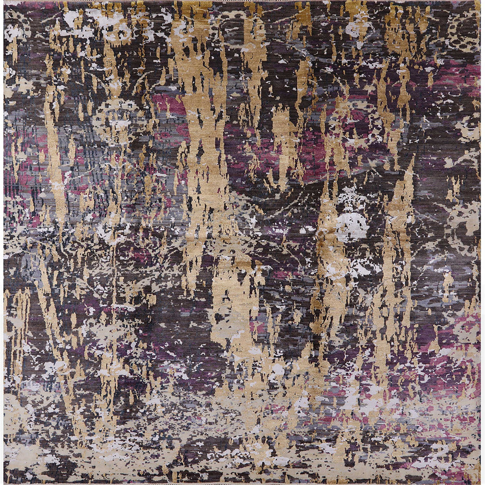 Ahgly Company Indoor Square Mid-Century Modern Area Rugs, 4' Square