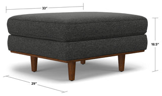Morrison Ottoman, Charcoal Grey, 33"