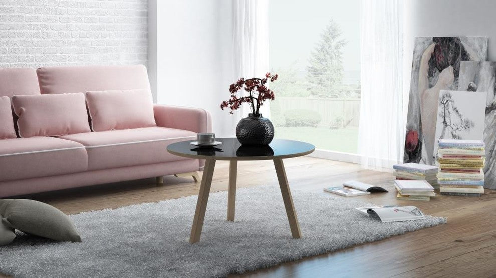 Oslo End Table, Black, Gloss