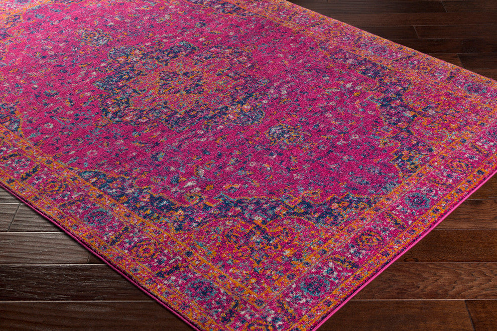 Harput Traditional Garnet, Burnt Orange Area Rug, 2'7"x7'3"