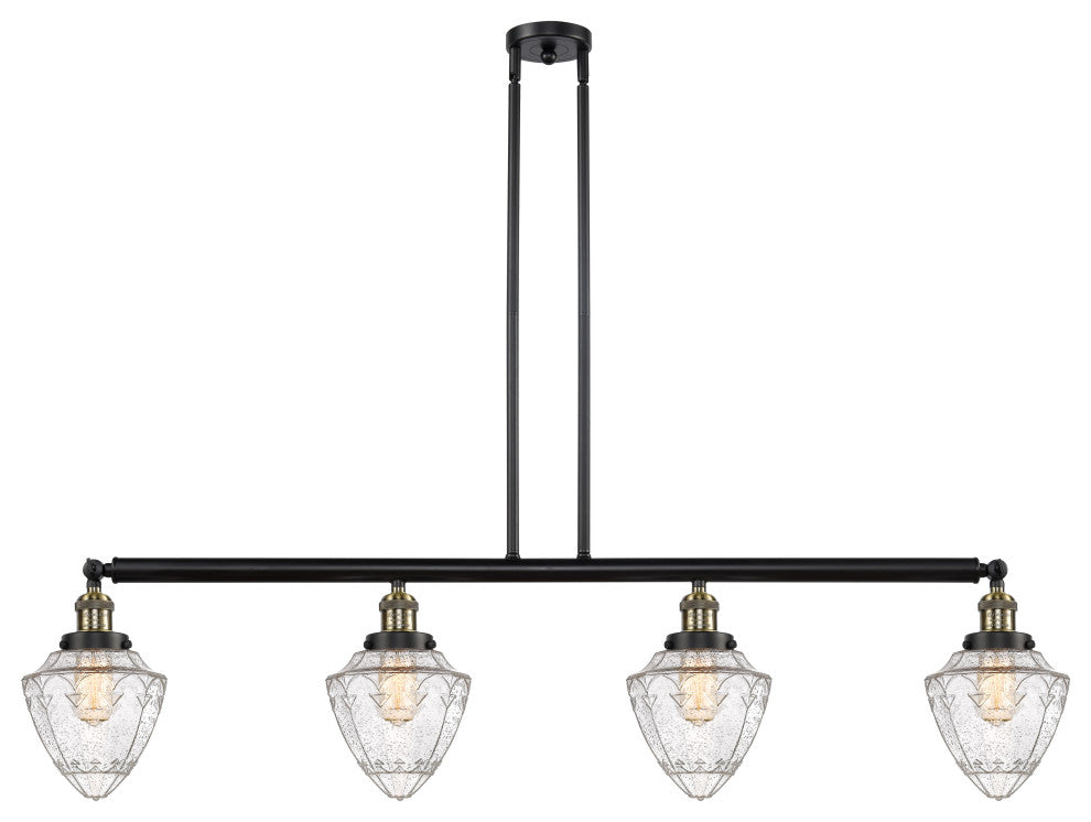 Innovations 214-BAB-G664-7-LED 4 Light Island Light, Black Antique Brass
