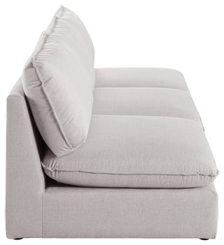 Mackenzie Linen Textured Fabric Upholstered 3-Piece Modular Sofa, Beige