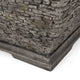 GDF Studio Laraine Outdoor 32" Wood Burning Concrete Square Fire Pit, Gray