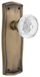 Prairie Plate Double Dummy Crystal Meadows Knob, Antique Brass, PRACME