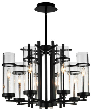 Sierra 8 Light Up Chandelier With Black Finish