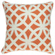 HomeRoots 20" x 0.5" x 20" Transitional Orange And White Pillow Cover