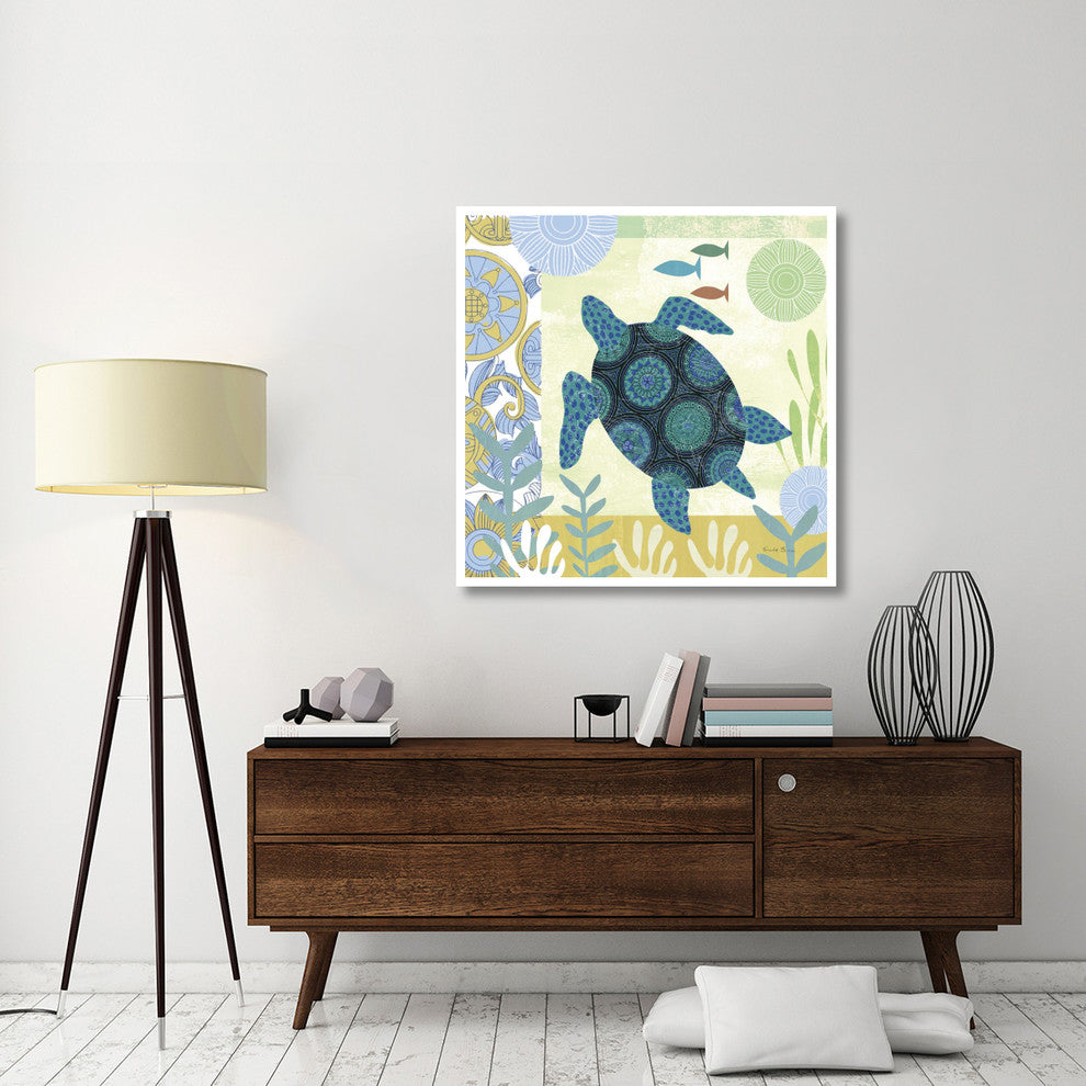 "Underwater World IV" Digital Paper Print by Farida Zaman, 42"x42"
