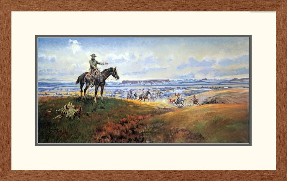 "C. M. Russell And His Friends"  by Charles M. Russell, 33x21"