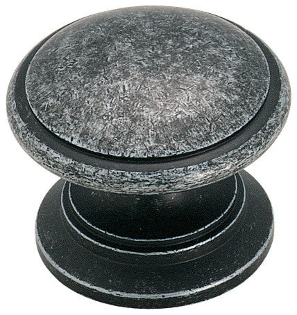 Amerock Metal Finishes Knob Traditional Solid Brass, Wrought Iron Dark
