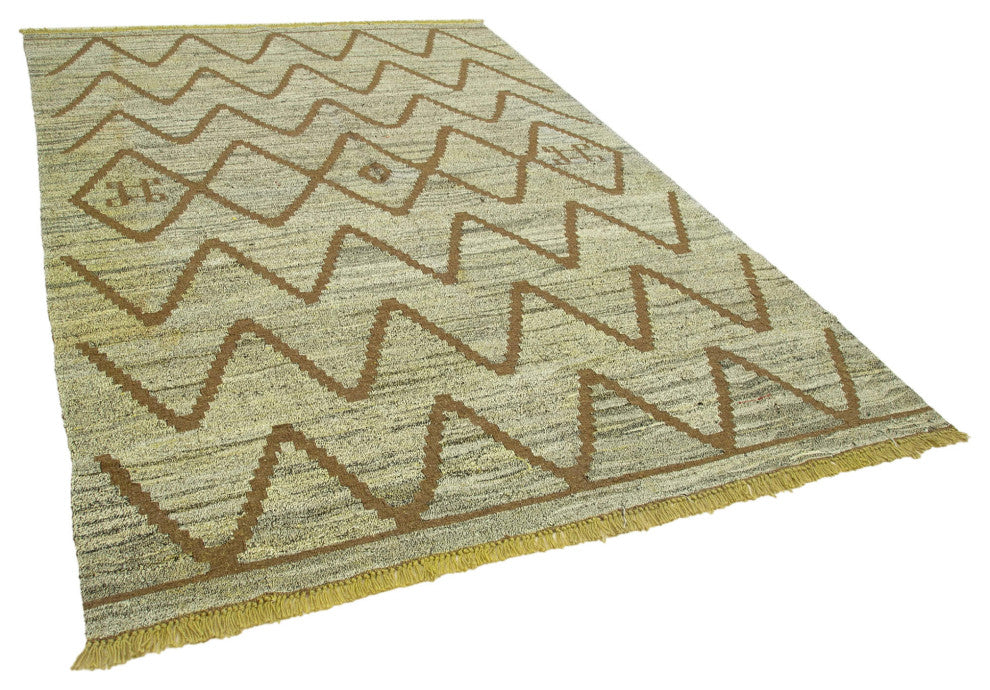 Rug N Carpet - Hand-knotted Turkish 7' 2'' x 10' 4'' Unique Wool Kilim Rug