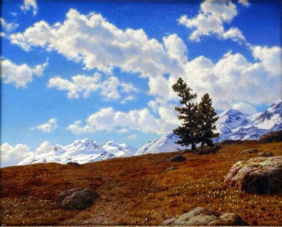 Ivan Fedorovich Choultse Printemps dans les Alpes Wall Decal