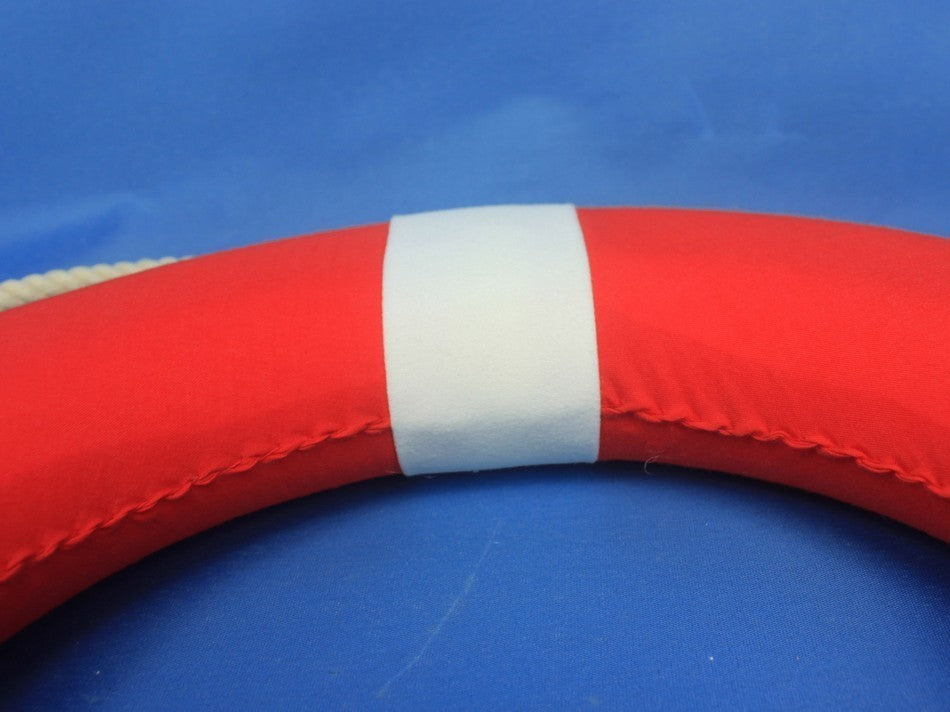Lifering Red With White Bands, 15''