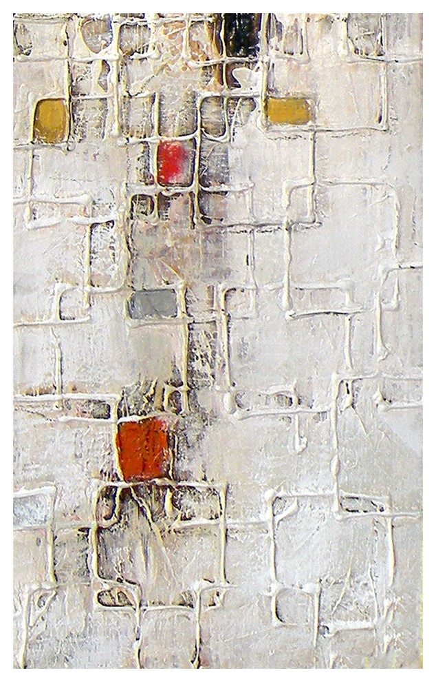 Contemporary Patchy Square Wall Dcor - Multicolor