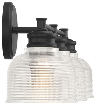 3-Light Bathroom Vanity Light, Matte Black