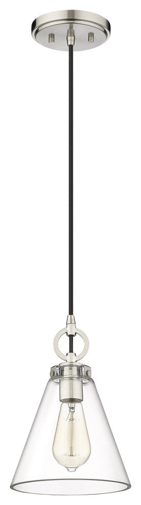 Zlite 3034P8-BN 1-Light Pendant, Clear