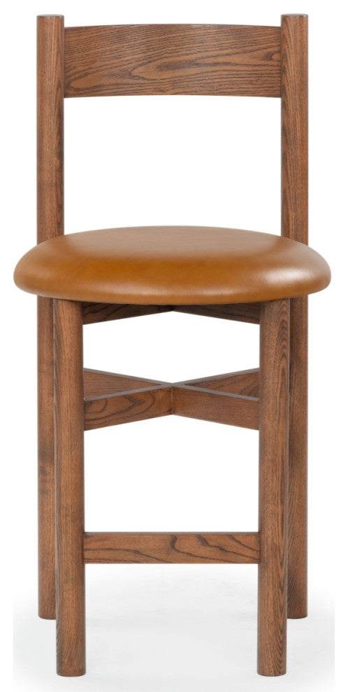 Safavieh Couture Tayla Counter Stool, Walnut/Brown